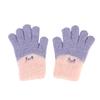 Unisex Children's Warm Knitted Gloves with Embroidered Smiley