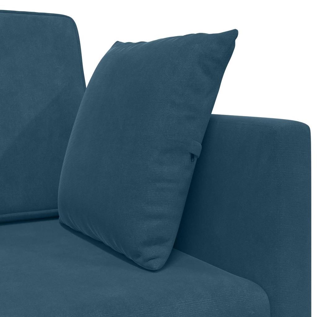 Floor Sofa Bed Blue 213 X 70 X 77 Cm Velvet