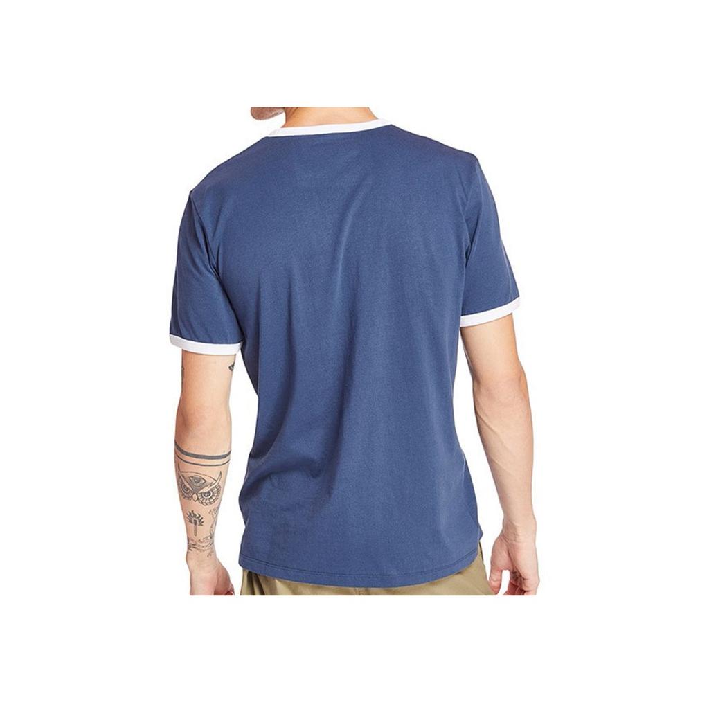 Timberland Codzienny Okrągły Dekolt Nadruk Krótki Rękaw T-shirt Męskie Góry Niebieski A2B86288