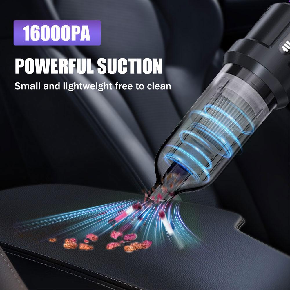16000PA 3 Gears adjustable Type-C Charging Electric Air Duster Blow Drying Dust Removal Car Vacuum Cleaner Cleaning Blower Tool Portable