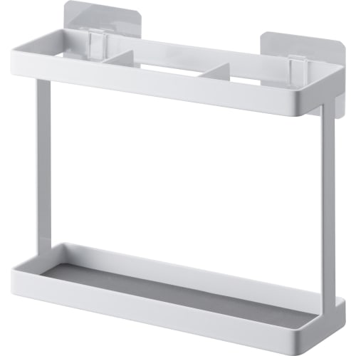 Yamazaki Tower Film Hook Wrap Holder, White, Approx. W17.5 x D6 x H15cm (excluding film hooks), Tower, Wrap Storage, Wrap Case, Kitchen Storage, Float