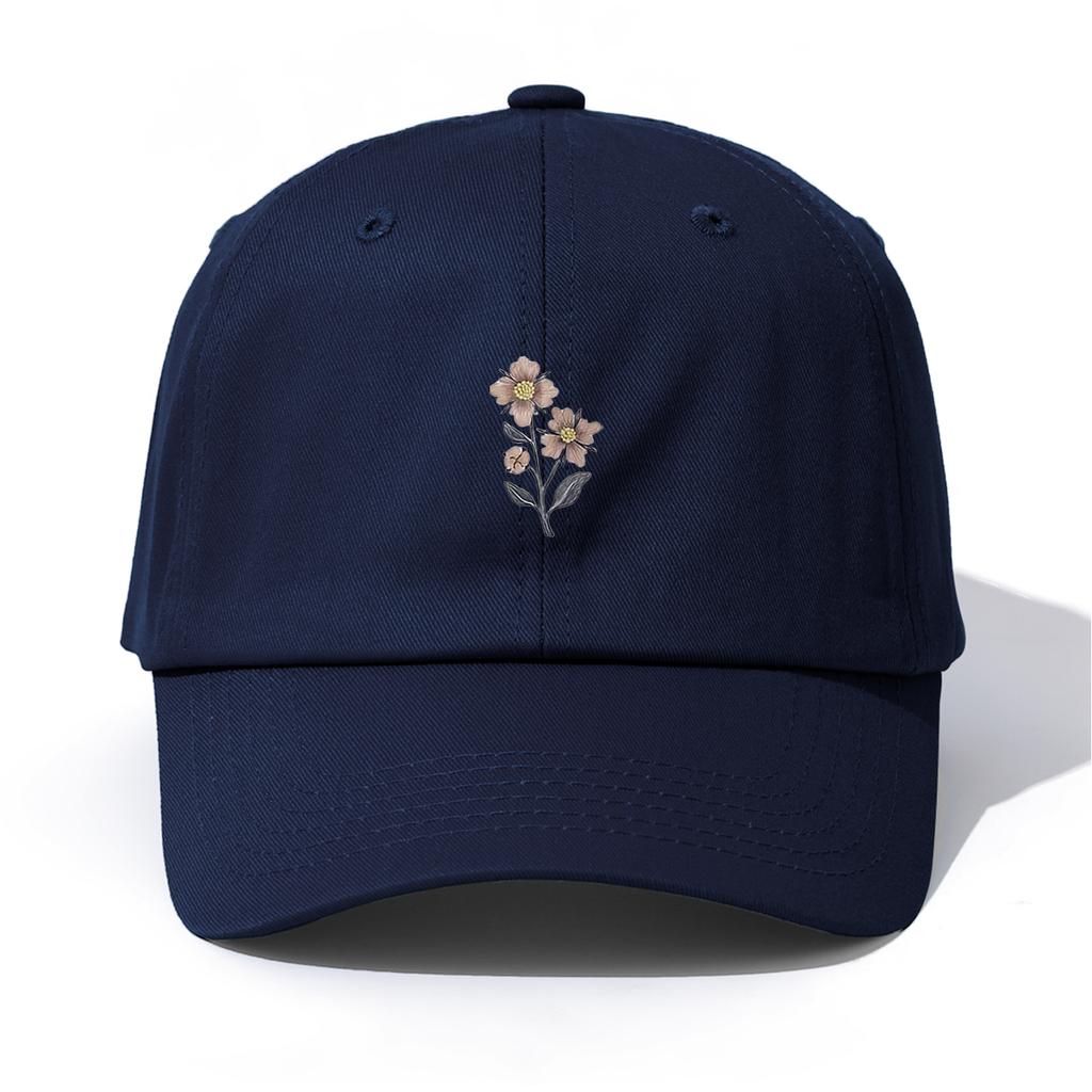 1pc Flower Print Baseball Cap for Adults, Minimalist Retro Style Casual Soft Adjustable Dad Hat, Perfect As Gift