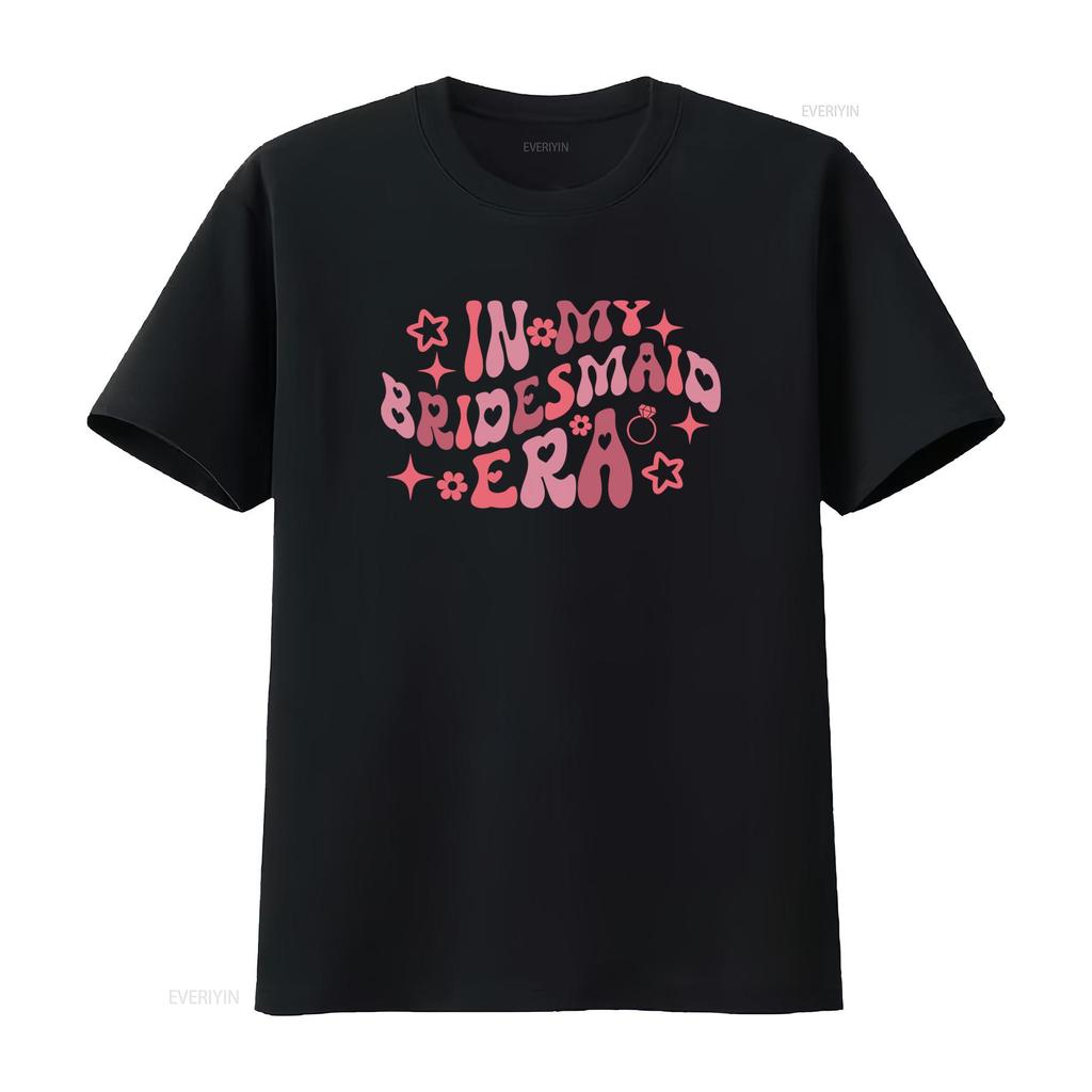 In My Bridesmaid Era T Shirt Maid Of Honor Bachelorette Bridal Party Wedding Matching  vintage Washed graphic fashion Soft