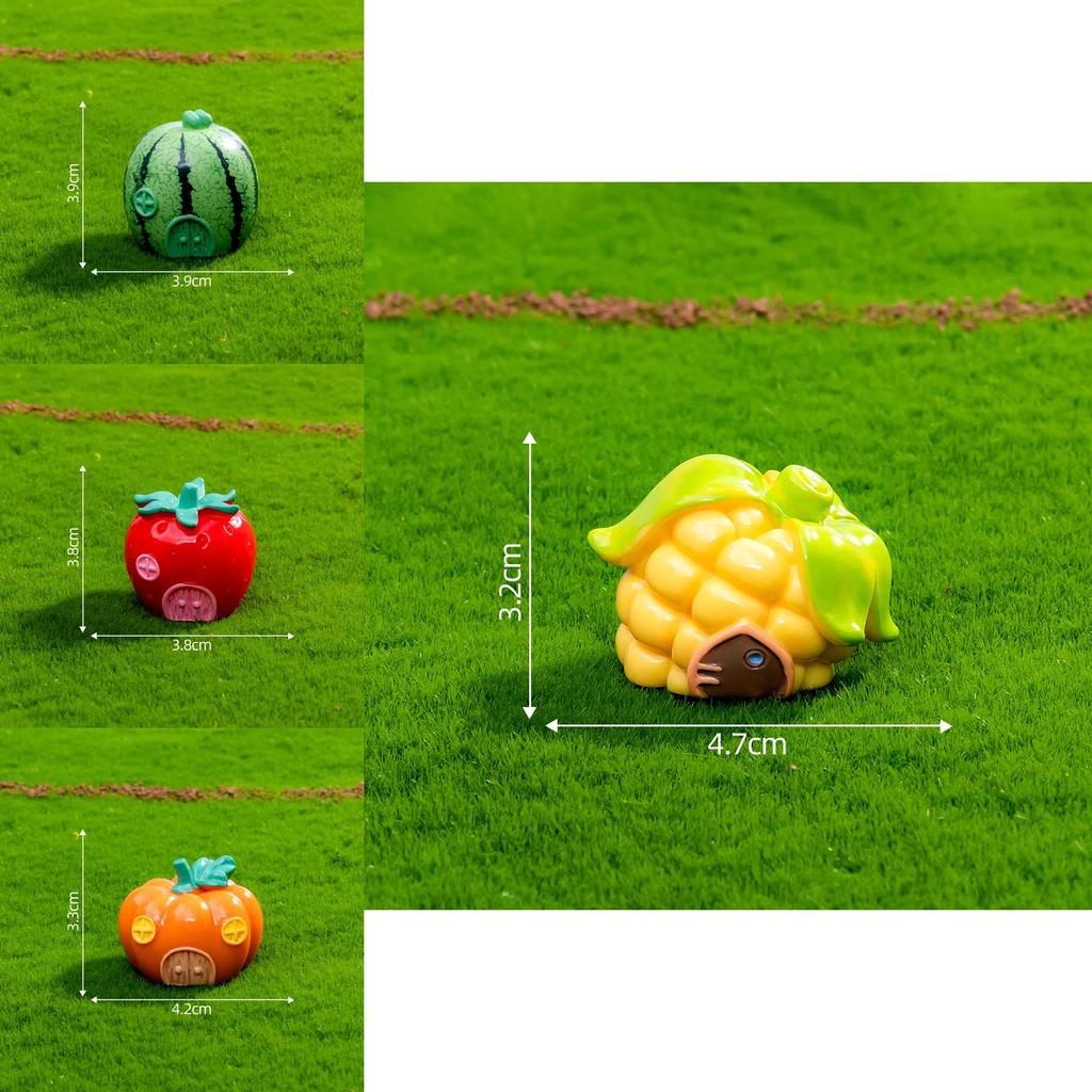 Adorable Resin Vegetable Fruit House Miniatures For Diy Garden Decor And Terrariums