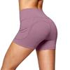 High Waist Butt Lift Tight Fit Workout Shorts with Side Pocket for Women Outdoor Fitness Yoga Running Athletic Activewear