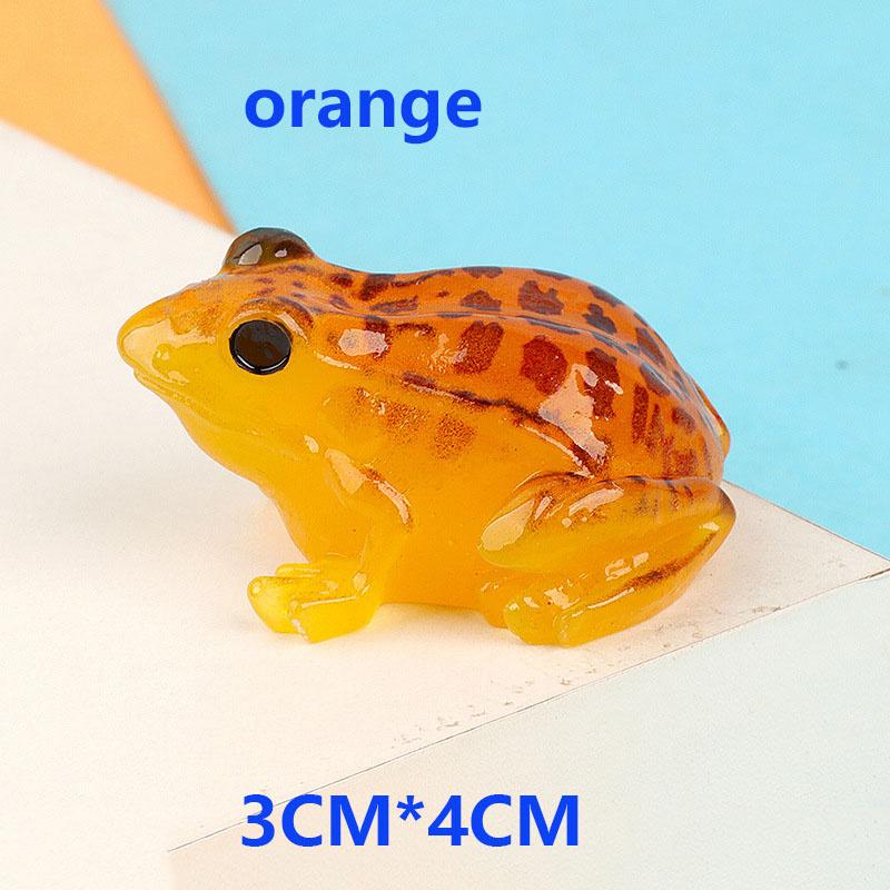 

Новинка Мініатюрна фігурка жаби Мікро-ландшафт Садовий орнамент Підсвічена декоративна фігурка Домашній настільний сувенір Декорація для акваріума 4 см X 3 см помаранчевий