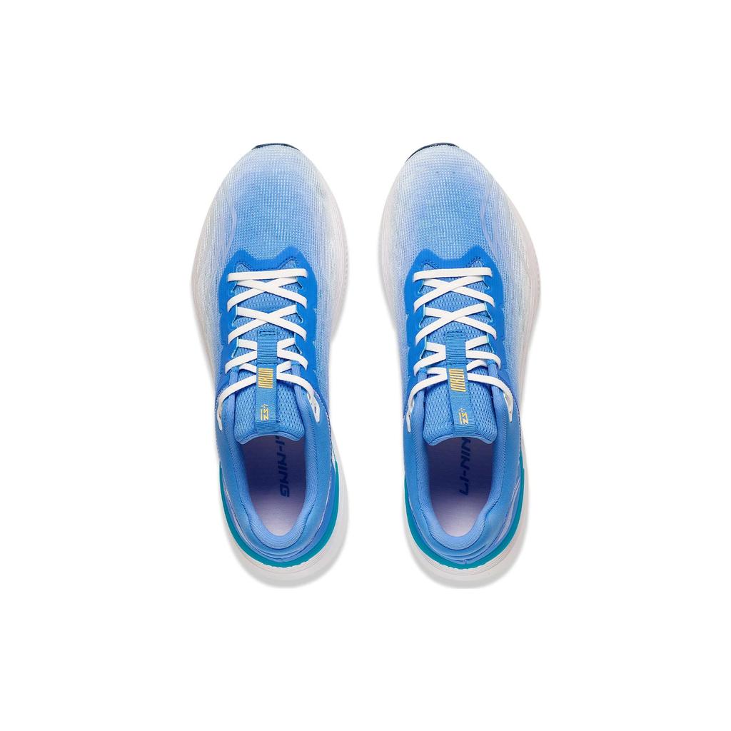 New LiNing Light And Shadow Element Anti Slip And Wear Resistant Breathable Low Top Running Shoes Men's Blue White ARHS041-7