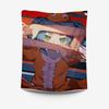 Anime Action Heroine Tapestry  Dynamic Battle Scene Design Perfect for Fan Room Decor Large Wall Hanging Artwork