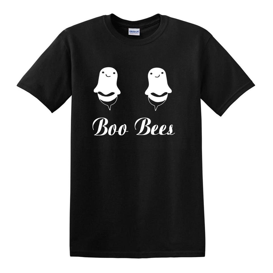 Boo Bees T-Shirt Party Gift Men s Ladies Halloween Funny Comedy Scary Top Tee 4 4XL