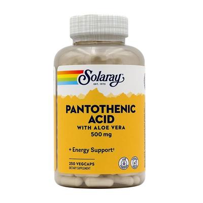 Pantothenic Acid 500 Mg With Aloe Vera, 250 VegCaps