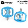 BUCKLOS Bike Pedal Non Slip MTB Road Bicycle Pedal Platform Dual-Funcion Flat Clipless Ultralight Cycling Cleat Pedals Bike Part