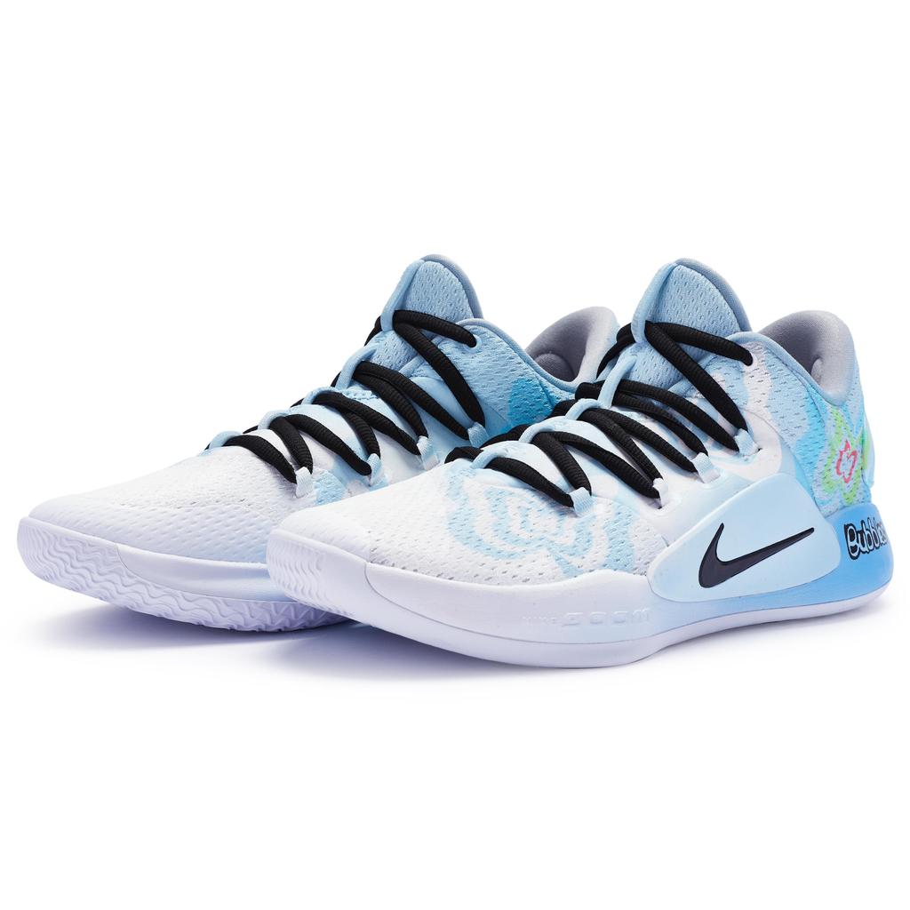 Nike Hyperdunk 10 X Low Cushioning Slip Resistant Abrasion Resistant Low top Basketball Shoes Men's Blue White AR0465-100(Team80-)