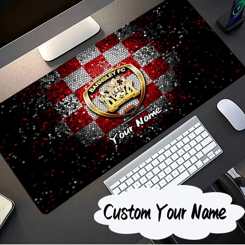 Custom Name Mouse Pad Barnsley Crest Design Mouse Pad, Gaming Mouse Pad, Keyboard Pad, Desk Decor for Computer Notebook Fan Birthday Gift