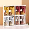 Sealed 2 In 1 Salt Container Dustproof Spice Sorting Bottle Practical Glass Seasoning Box  Kitchen