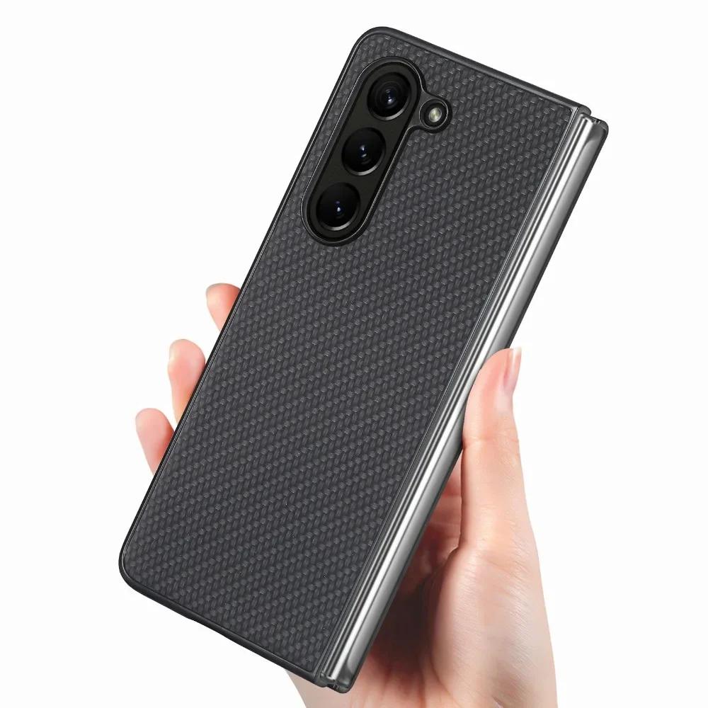 Flip Case for Samsung Galaxy Z Fold 6 5 4 3 2 Fold6 Fold5 Fold4 Fold3 Fold2 5G Ultra Slim Durable Hard PC Shell PU Leather Cover