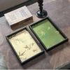 Bamboo Leaf Style Embroidered Tray for Storage
