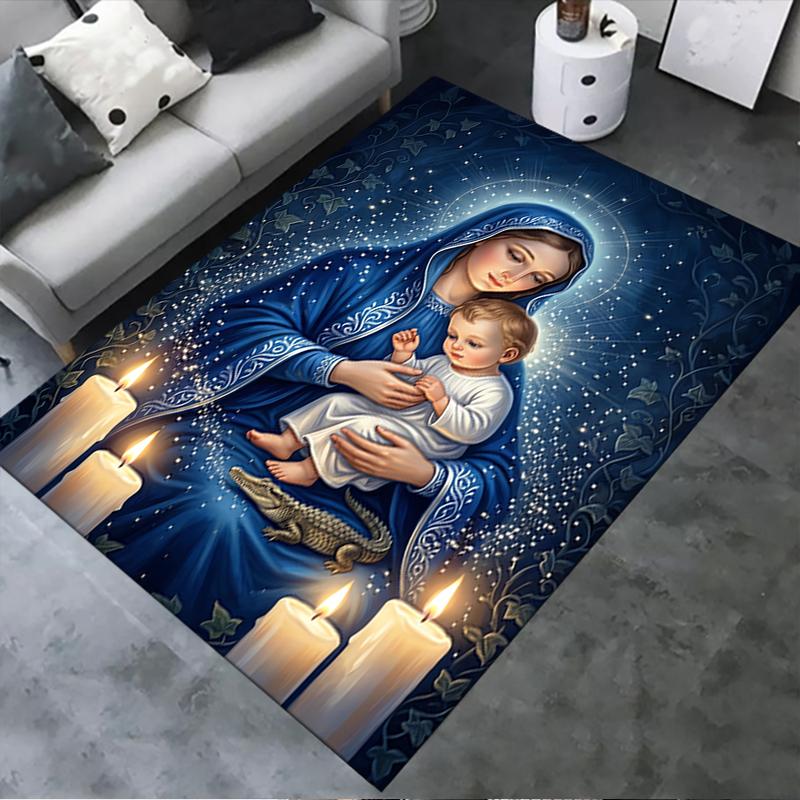 

2025 New Virgin Mary Carpet Rug for Living Room Bedroom Home Sofa Decoration,Kids play Non-slip Floor Mat 40x60cm( 15x23in )