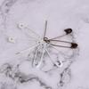 30mm Handmade Painted Safety Pin Brooch for Jewelry & Clothing Accessories