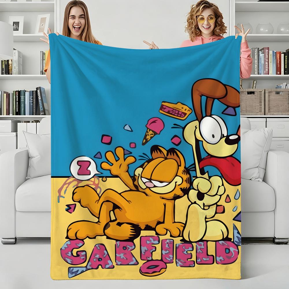 Cartoon Chubby Cute Cat Throw Flannel Blanket Perfect for Sofa Office Bed Travel Sleep Read Relax Camping Four Season Use