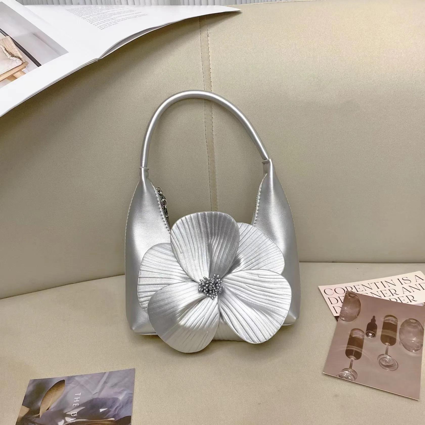 

Новый китайский чайный цветочный лепестковый ведерко для банкета сумки ночная леди свадебная корзина овощная полумесяц сумка-тоут клатч через плечо