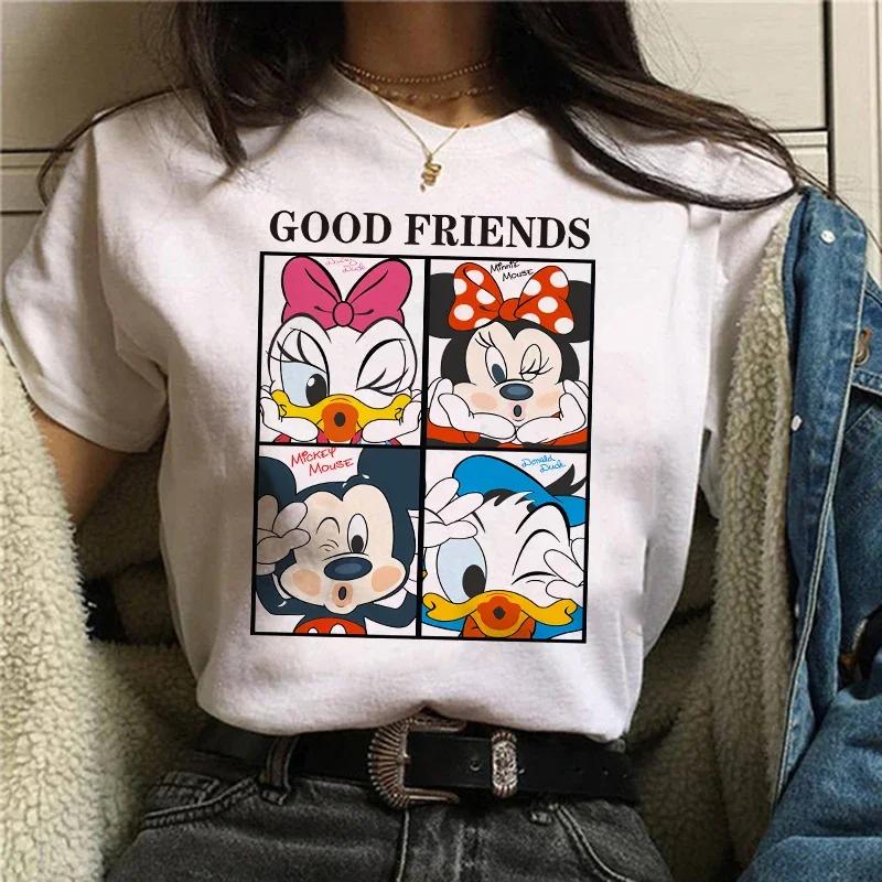 90s Mickey Print Tshirts for Women Fashion Minnie Mouse T Shirt Streetwear FeUnisex Clothes Disney Tshirt
