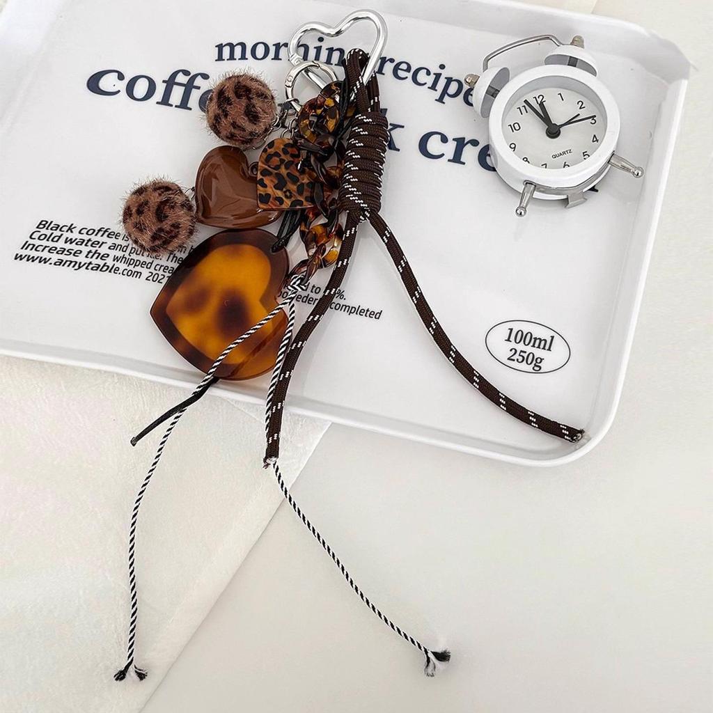 Klíčenka s popruhem Leopardí srdce: Retro, High-End, Jednoduchý, Všestranný přívěsek