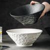 Einfache Schwarz-Weiß Keramikschale Restaurant Essensdekoration Kreative Nudelschale Zuhause Frühstück Salat Dessertschale Geschirr
