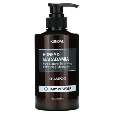 Honey & Macadamia, Shampoo, Baby Powder, 16.90 Fl Oz (500 Ml)