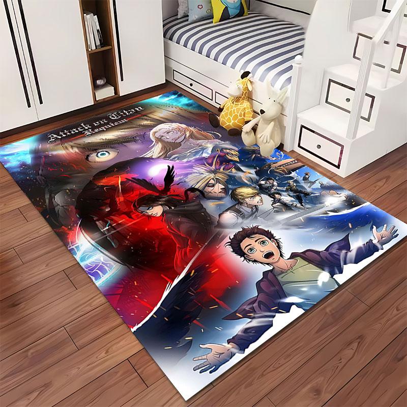 Attack On Titan Anime Art Carpet Suitable As a Non-slip Mat for the Living Room or Bedroom Sofa