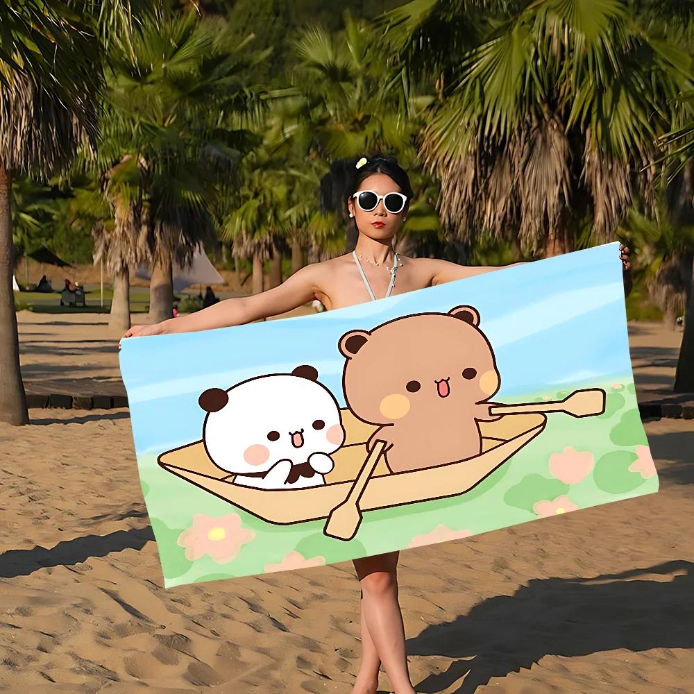Niedźwiedź Panda B-Bubu-Dudu Anime Kreskówka Anime Ręcznik Plażowy Kąpielowy Miękki Chłonny Ścierka Prezenty dla Dzieci Na Kemping Siłownia