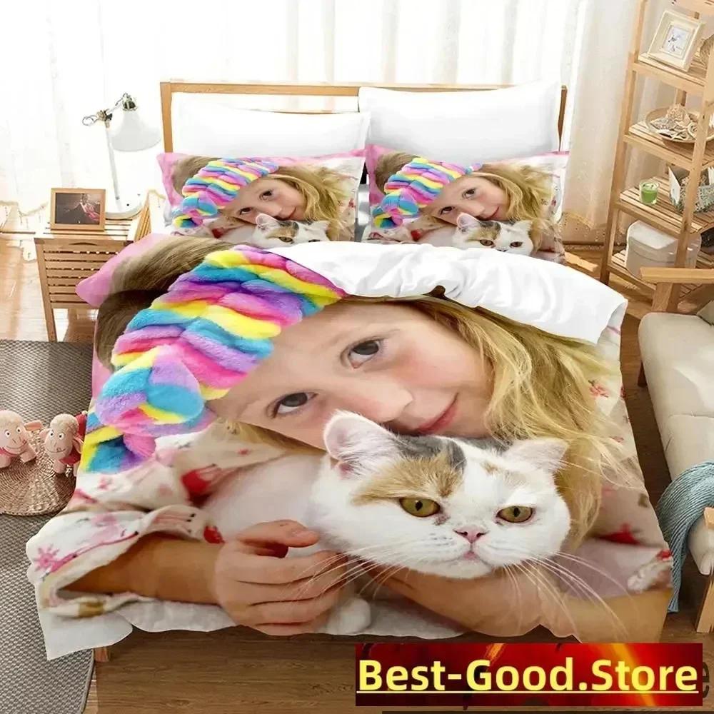 

3D Print Like Nastya Bedding Set Duvet Cover Sheet Printed Bed Set Pillowcase Bed Full Queen King Size Comforter Bedroom 135x200cm
