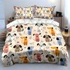 Playful Dog Pattern Set  Kid'S And Adults' Bedroom Decor, Exquisite Three-Piece Bedding Set Gift