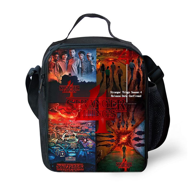 Stranger Things 4 Stranger Things Cartoon Shoulder Lunch Bag Outdoor Picnic Bag