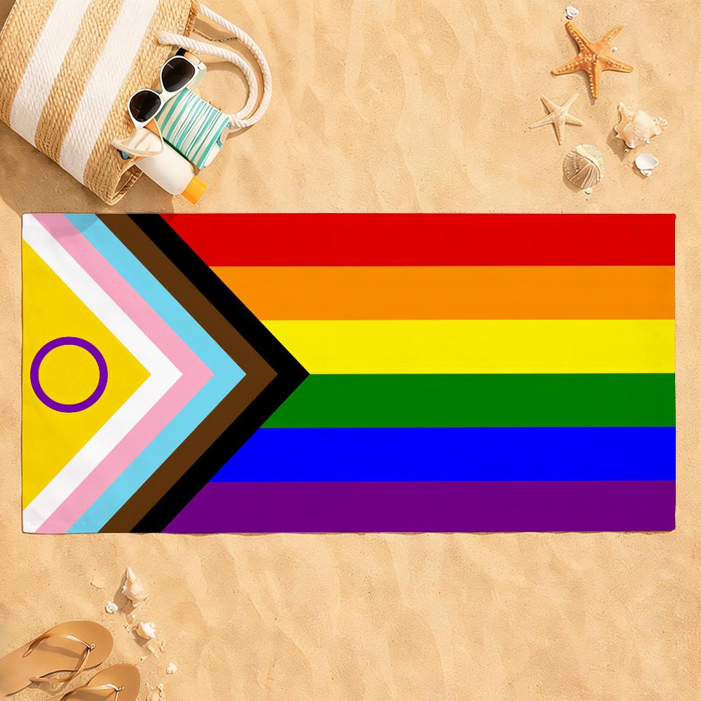 Asciugamano Arcobaleno Pride Gay LGBT Asciugatura Rapida Assorbente Asciugamano da Spiaggia per Sport, Fitness, Nuoto e Attività all'Aperto
