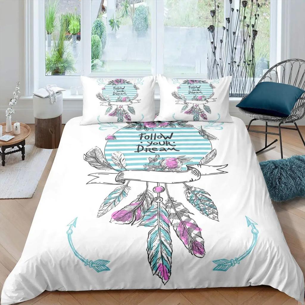Cupid Soft Duvet Cover Set Ful Sized Dimensions,Love Heart Arow Romantic Angel Warm Comforter Cover Cupid's Love White Beding Sets Comfortable Quilt