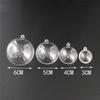 12Pcs 4Cm Transparent Fillable Ornament Acrylic Plastic Sphere for Christmas Party Wedding Home Decor Decoration Set