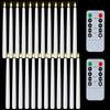 Homemory 12 Pcs Flameless Taper Candles with Remote Timer Dimmer, 11 inches Ivory Taper Candles Battery Operated, Plastic LED Candlesticks with