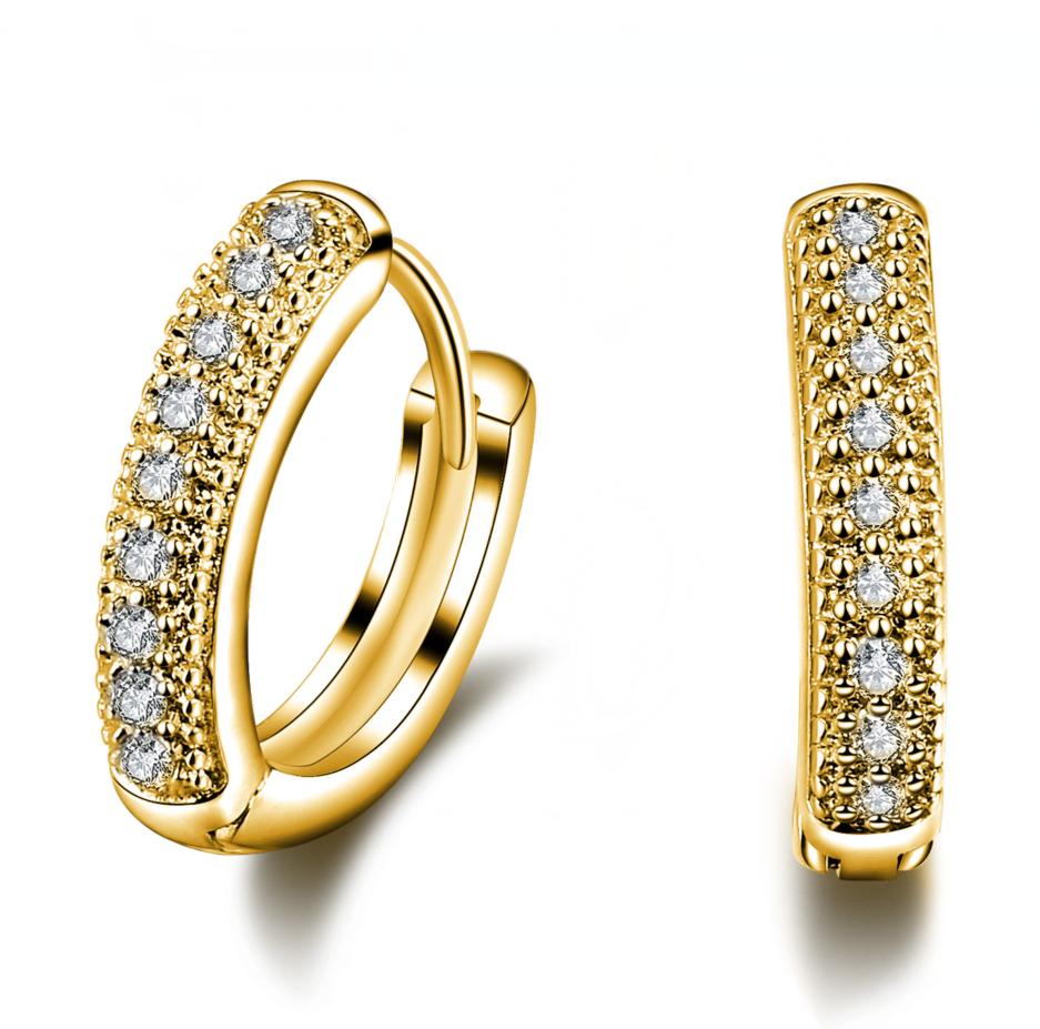 

Piercing Crystal Hoop Earrings For Women Small Ear Cuff Clip Iced Out Zircon Rhinestone Cartilage Earrings For Men Trend Zircon