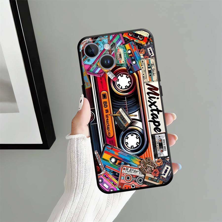 Coque de téléphone pour Apple iPhone 17 Pro Max 11 13 15 Pro 7 8 XR XS MAX 12 14 Air 16 Housse de téléphone Art Enregistreur
