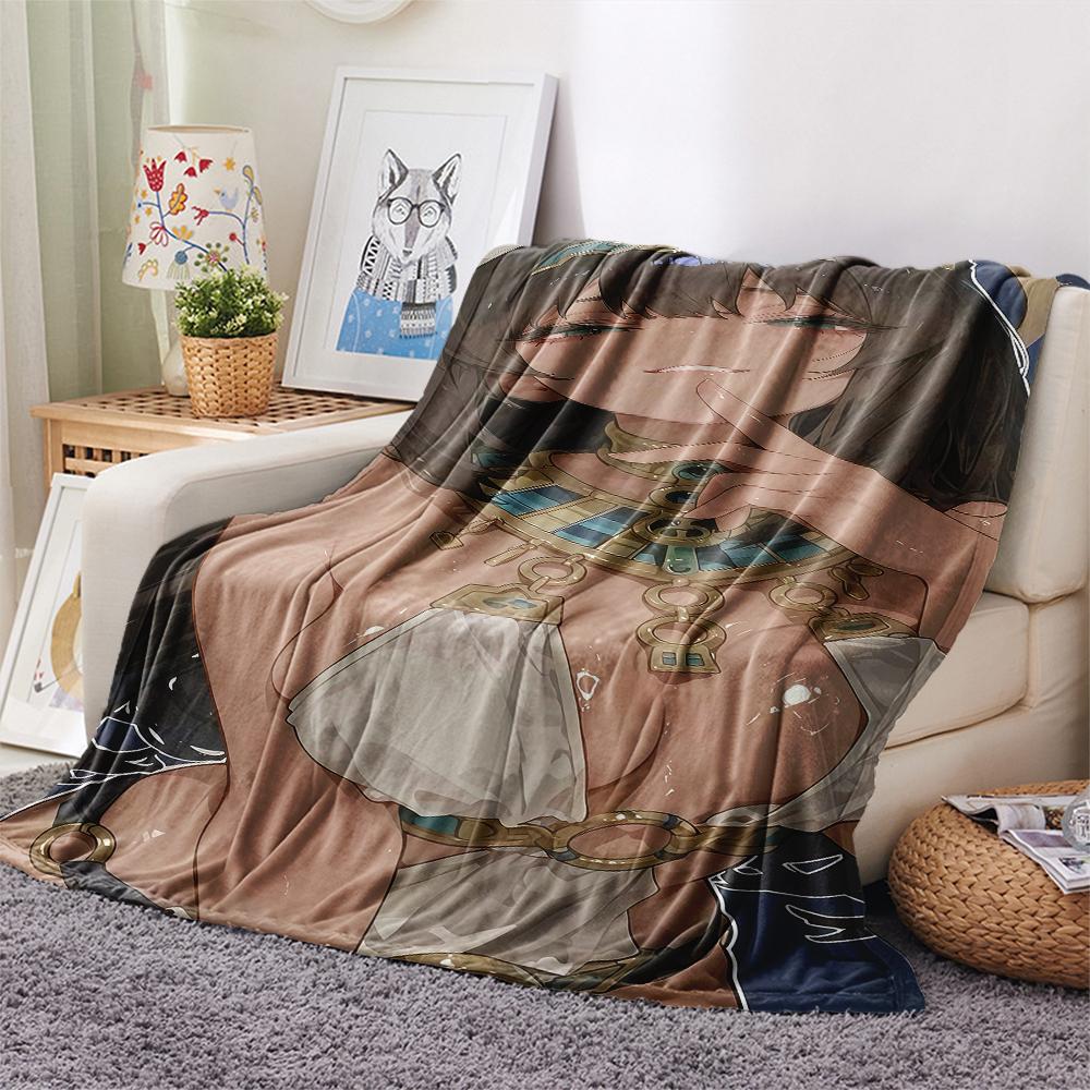 1Pc Cartoon Print Flannel Blanket, High quality Comfortable for All Seasons, Home Decor, Warmth and Comfort, Perfect for Christmas Birthday Gift