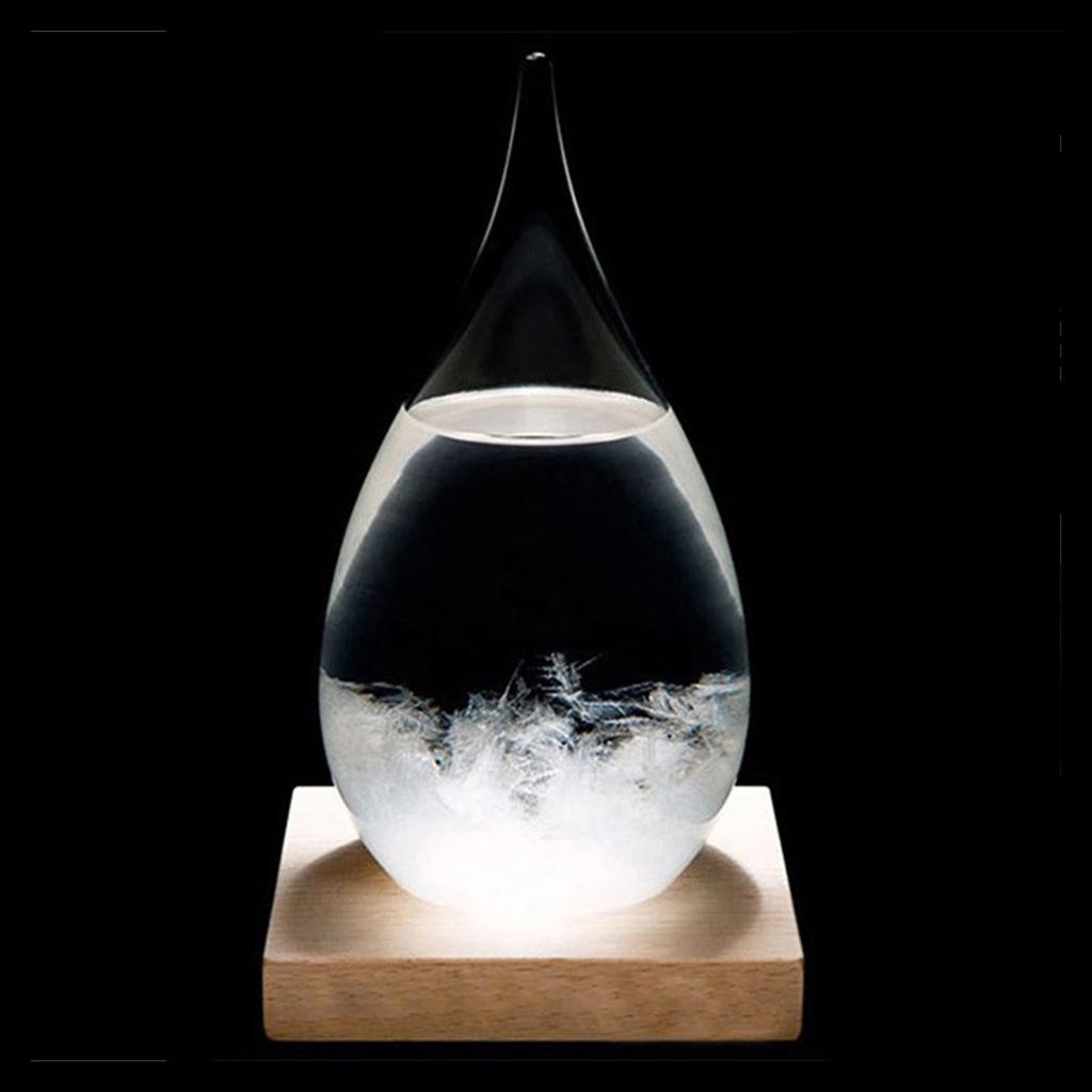 Small 3D HOME/® Storm Glass Stylish Creative Desktop Decorative Bottle Water Drop Glass Barometer Storm Glass Weather Forecast Bottle Weather Station