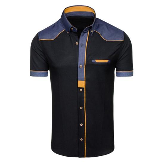 Menn Topp Ung Kortermet Slim Fit Skjorte Myk Menn Sommerskjorte Skjorte Menn plagg