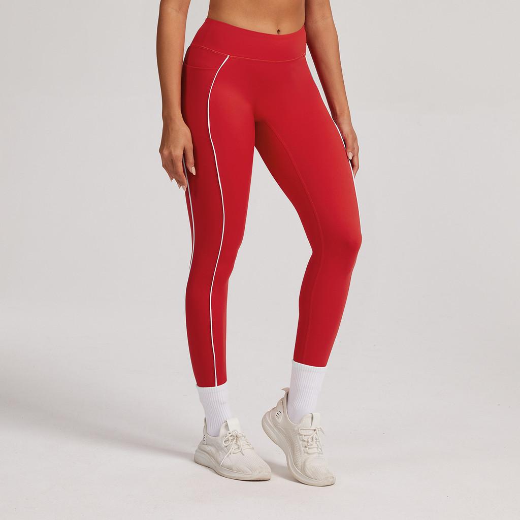 Youthful Women Yoga Pants With Colorblock Stitching Fast Dry For Running And Fitness