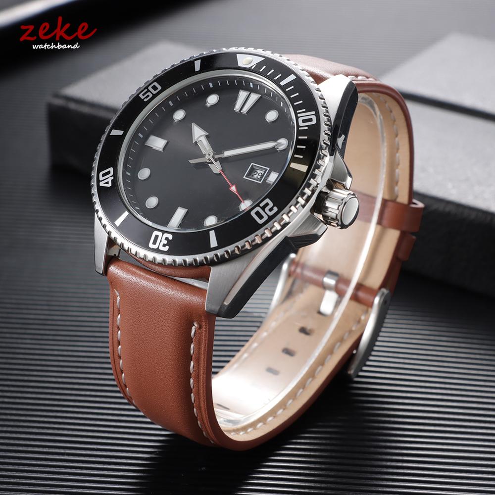 Top-grain Calfskin Leather Watch Band Quick Release 18mm 20mm 22mm Watch Straps Vintage Brown Black Cowhide Bands for Men Women