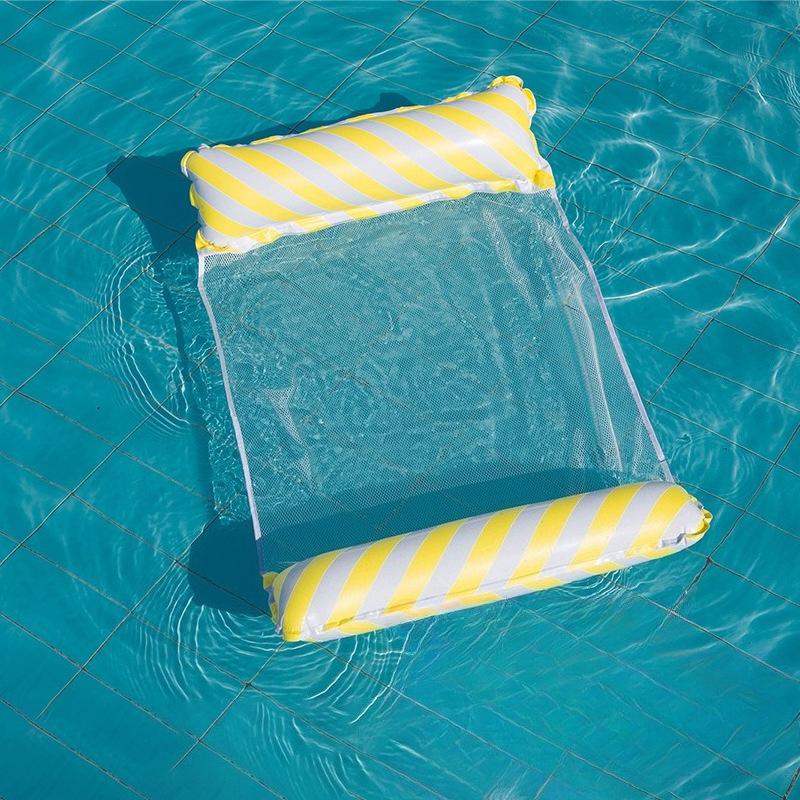 Sommer Faltbare Wasserhängematte Schwimmbad Aufblasbare Luftmatratze zum Schwimmen Strandliege Schwimmende Schlafenliege Stuhl