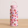 Creative Thermal Water Bottle 1L Stainless Steel Outdoor Insulated Mug Leak-proof Portable Floral Insulated Bottle Office