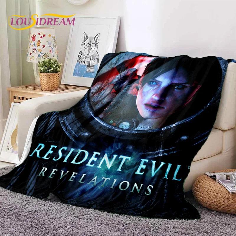 Horror Games R-Resident Evil Soft Flannel Blanket for Beds Bedroom Sofa Picnic,Throw Blanket for Cover Outdoor Leisure Nap Gift