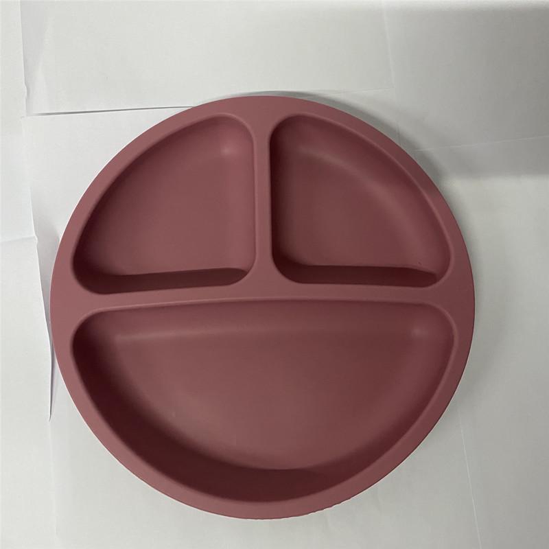 Silicone Baby Tableware Set: Bowl, Fork, Spoon, Plate with Suction Cup