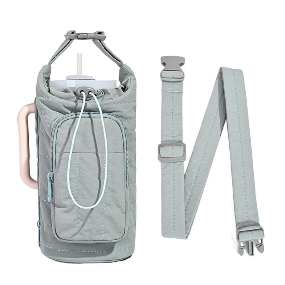 Water-resistant Water Bottle Holder Bag with Strap Portable Insulating Cup Sleeve Large Capacity Sling Purses for Outdoor Sports