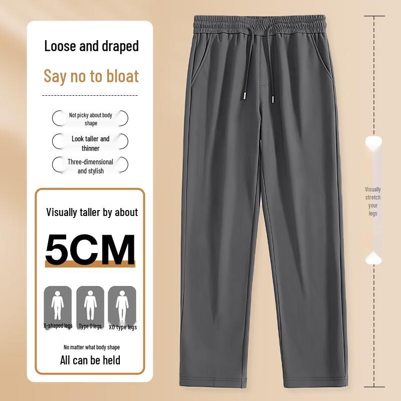 JEANSWEST LIFE Men's Plus-Velvet Casual Straight-Leg Sweatpants